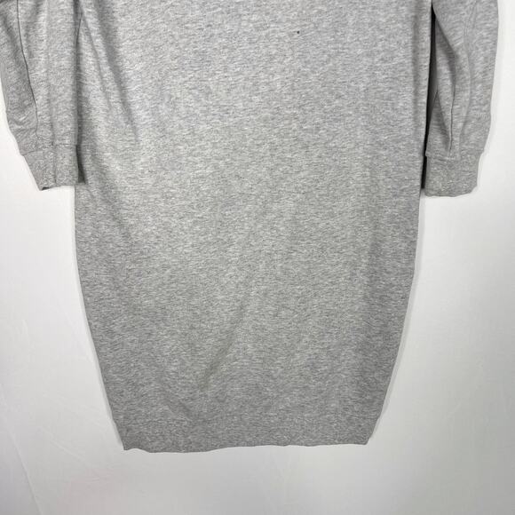 ATM Anthony Thomas Melillo Small S Sweatshirt Dress Heather Gray Crew Pockets - Picture 7 of 11